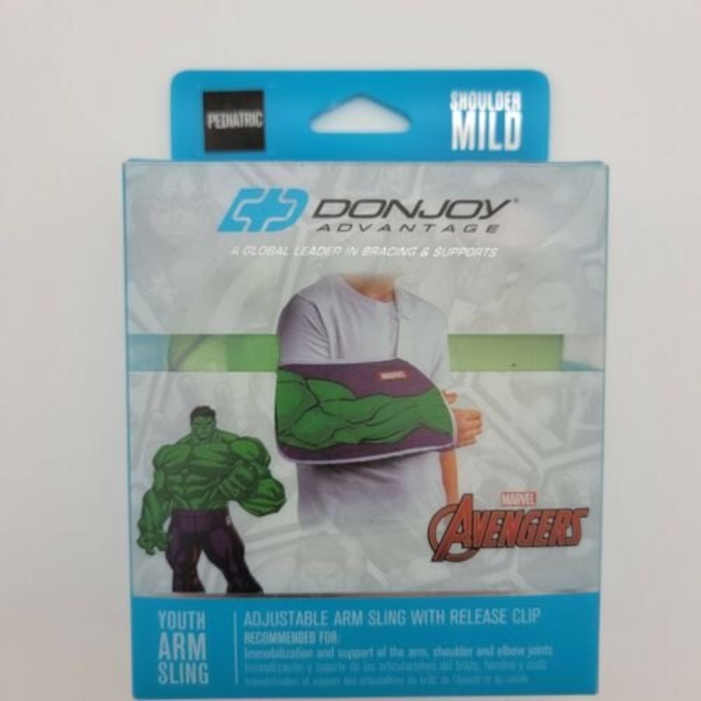 Marvel THE HULK Adjustable Arm Sling with Release Clip Shoulder Mild PEDIATRIC